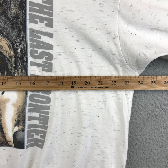 Vintage Alaska Polar Graphic Tee Wolf Frontier Single Stitch T Shirt Long sleeve - Picture 10 of 11